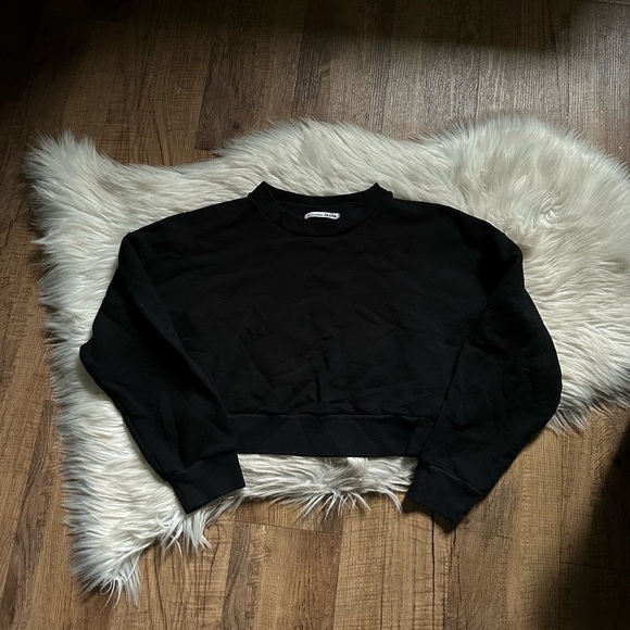 REFORMATION Black Cropped Hunter Sweatshirt - Picture 4 of 6